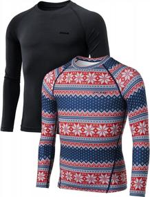 img 4 attached to Comfy Thermal Long Sleeve Tops For Kids: Crew Neck Fleece Lined Compression Base Layer Shirts By TSLA