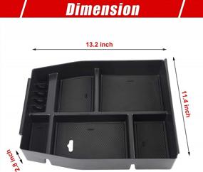 img 2 attached to Richeer Center Console Organizer Tray For 2015-2017 F150 | Black ABS Material | Armrest Box Secondary Storage | Compatible With OEM Console Accessories