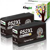 перезаправляемый картридж kingjet hp 62 xl ink (2 черные) - совместим с officejet 200, 250, envy 7640, 5540, 5660, 5640, 5661, 5643, 7645, 5663, 5642, 5644, 5549, 5740, 5745, 5746, 8040 - 2 штуки логотип