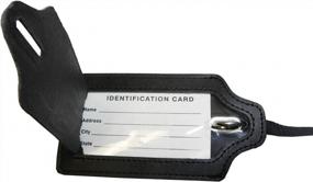 img 2 attached to NFL RFID блокирующая кожаная обложка для паспорта и идентификационная багажная бирка для безопасного путешествия, защита личной информации, органайзер для проездных документов