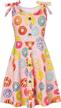 stylish and comfortable summer sundress for girls: sleeveless shoulder strap tie with button, ideal for ages 6-12 years by alisister logo