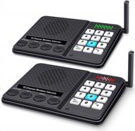 беспроводные домофоны для дома и бизнеса - система связи с защитой от помех (10 каналов x 3 кода) - домофон glcon room-to-room (2 pack) логотип