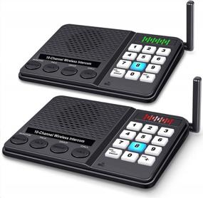 img 4 attached to Wireless Intercoms For Home And Business - Anti-Interference Communication System (10 Channels X 3 Codes) - GLCON Room-To-Room Intercom (2 Pack)