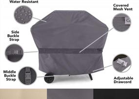 img 3 attached to Weather-Resistant Polyester Grill Cover With Adjustable Drawcord, Mesh Vent, Perfect For Grill And Charcoal Heating - Covermates