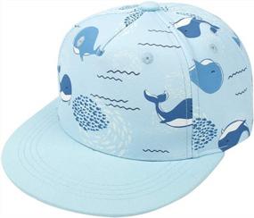 img 4 attached to Регулируемые кепки Snapback для детей и малышей - идеально подходят для пляжа, солнца, лета, походов и рыбалки - шапка с плоским козырьком для детей в возрасте 2-8 лет