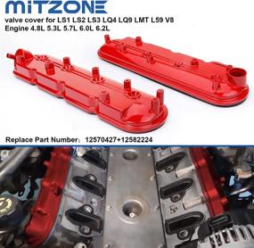 img 3 attached to Red Valve Covers for Silverado, Sierra, Express, Savana, Avalanche, Suburban, Trailblazer, Tahoe, Yukon, 🔴 Escalade, Camaro, Corvette, CTS-V, Firebird, GTO- Compatible with 4.8L, 5.3L, 6.0L, 5.7L, 6.2L V8 Engines