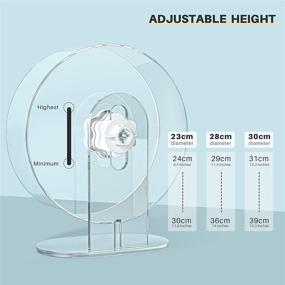 img 2 attached to 🐹 Silent Acrylic Hamster Exercise Wheel - Adjustable Base Transparent Running Wheel for Small Animals like Gerbils, Mice, Degus, Hedgehog, and More by BUCATSTATE