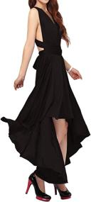 img 4 attached to OBEEII Stunning Bridesmaid Sleeveless Convertible Women's Clothing ~ Dresses