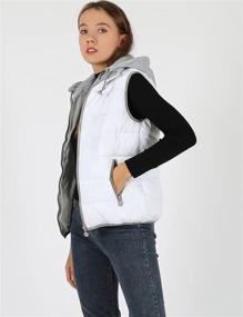 img 1 attached to Qiaomai Womens Sleeveless Quilted White XS Women's Clothing via Coats, Jackets & Vests