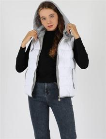 img 2 attached to Qiaomai Womens Sleeveless Quilted White XS Women's Clothing via Coats, Jackets & Vests