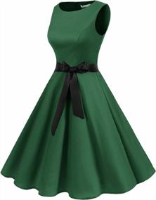 img 3 attached to Women'S 1950S Retro Swing Party Dress - Audrey Hepburn Vintage Cocktail Dress