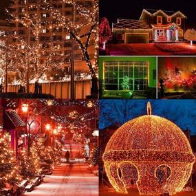 img 2 attached to 🎃 300 LED Halloween Lights, 98.5FT Halloween String Lights with 8 Lighting Modes, Waterproof & Connectable Mini Lights, Plug in for Indoor Outdoor Holiday Christmas Party Bedroom Decorations (Orange) - Enhanced SEO