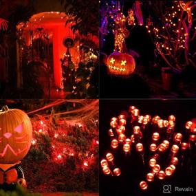 img 3 attached to 🎃 300 LED Halloween Lights, 98.5FT Halloween String Lights with 8 Lighting Modes, Waterproof & Connectable Mini Lights, Plug in for Indoor Outdoor Holiday Christmas Party Bedroom Decorations (Orange) - Enhanced SEO