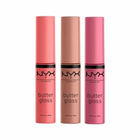 img 4 attached to NYX PROFESSIONAL MAKEUP Butter Gloss - Pack Of 3 Lip Gloss (Angel Food Cake, Creme Brulee, Madeleine)