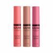 nyx professional makeup butter gloss - pack of 3 lip gloss (angel food cake, creme brulee, madeleine) logo