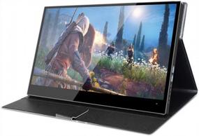 img 4 attached to Ever Lustre 15.6 Inch 4K Touch Portable Game Monitor With Type-C HDMI Input Build-In Speakers UHD Display For Laptop PS4 Switch Pro Xbox 15.6", 60Hz, Touchscreen, JSJW9