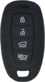 img 3 attached to 🔑 WEIBISS 2 Pack Silicone Rubber Remote Key Fob Cover - Black | For Hyundai Kona Azera Grandeur IG