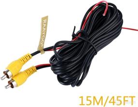 img 2 attached to 15M/45FT Car Replacement RCA Video Cable Extension Cord for Backup Camera, Dash DVD, Parking Monitor, Front/Side/Rear View, with Detection Wire and Reverse Trigger Lead