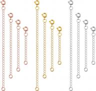 удлинители ювелирных изделий для ожерелий, anezus 12 шт. удлинители ожерелья, удлинители цепочек для изготовления ожерелий, браслетов и ювелирных изделий (разные размеры и цвета) логотип