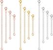 jewelry extenders for necklaces, anezus 12pcs necklace extenders, chain extenders for necklace, bracelet and jewelry making (assorted sizes & colors) logo