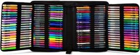 img 3 attached to 🖍️ Complete 160-Color Artist Gel Pen Set: 36 Glitter, 12 Metallic, 12 Pastel, 9 Neon, 6 Rainbow, 5 Standard + 80 Refills - Ideal for Adult Coloring Books, Craft, Doodling, Drawing