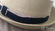 img 1 attached to Packable Straw Fedora Panama Hat For Sun Protection & Style - Unisex Cuban Trilby, Ideal For Summer Beach 55-64Cm review by Antonio Scisson