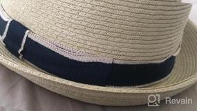 img 5 attached to Packable Straw Fedora Panama Hat For Sun Protection & Style - Unisex Cuban Trilby, Ideal For Summer Beach 55-64Cm