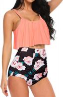 adome high waist floral swimsuit set with tummy control for women - two piece plus size swimwear логотип