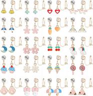 get creative with subiceto's 20-pair clip-on earrings pack: explore cute, colorful and fun designs! logo