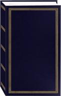 📸 capture cherished memories: navy blue photo album with 504 pockets for 4x6-inch photos logo