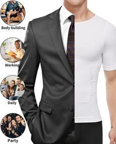 img 1 attached to Get The Perfect Look With SLIMBELL Men'S Compression Shirt: Slimming Tank Top For A Fit Body