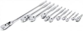img 2 attached to Complete Ratchet Set With 84 Teeth For 1/4", 3/8" & 1/2" Drives - GEARWRENCH 11 Piece Teardrop Ratchet Set (Model 81296A-07)