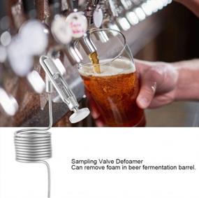 img 1 attached to Get Perfect Beer Sampling With 304 Stainless Steel Coil Defrother, The Ultimate Homebrewing Tool