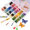 get crafty with looen's 100-color embroidery floss set + organizer box and 41 cross stitch kit logo