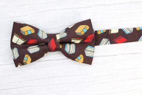 img 3 attached to Cotton Adjustable Bowtie With Amusing Print For Men & Boys - Explore Assorted Patterns - Pre-Tied Bow Tie