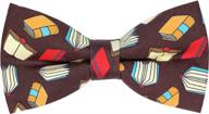 регулируемая хлопковая галстук-бабочка с забавным принтом для мужчин и мальчиков логотип