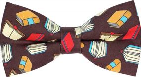 img 4 attached to Cotton Adjustable Bowtie With Amusing Print For Men & Boys - Explore Assorted Patterns - Pre-Tied Bow Tie