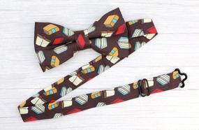 img 2 attached to Cotton Adjustable Bowtie With Amusing Print For Men & Boys - Explore Assorted Patterns - Pre-Tied Bow Tie