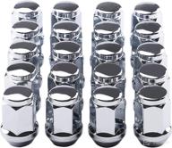 🔩 richeer 20pcs 1.38 inch chrome 1/2-20 closed end bulge acorn lug nuts - cone seat - 19mm hex wheel lug nut, ideal aftermarket tuner for bronco, mustang, ranger, yj, tj, kj, kk, zj, wj, wk, xk, mj, xj logo