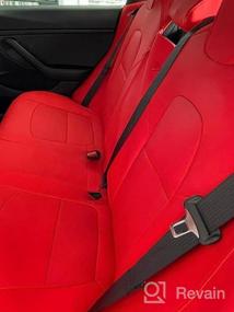 img 8 attached to Чехол на сиденье Tesla Model 3 из кожи наппа - защита автомобильного сиденья Xipoo Fit (белый)