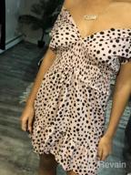 img 1 attached to Minipeach Women'S Summer Polka Dot Ruffle Short Sleeve Dress Casual Mini Dress review by Benjamin Glasper