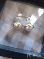 img 1 attached to Hypoallergenic Baroque Pearl Earrings: 925 Sterling Silver Dainty Drops With 18K Gold-Plating For Light & Elegant Look In Girls, Women, Mother, And Grandmother review by Luckie Coonrod