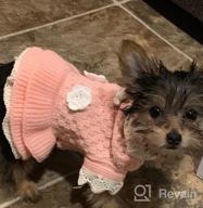 картинка 1 прикреплена к отзыву Joytale Small Dog Sweater Turtleneck Dress: Stylish Winter Cable Knitwear for Cats, Puppies, and Small Dogs от Travis Chavis