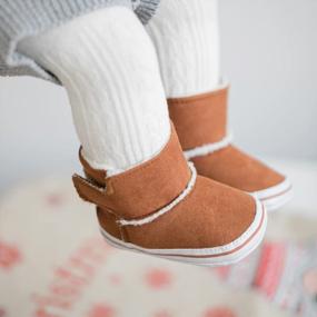 img 3 attached to Cozy & Stylish Winter Boots For Baby Girls - Plush, Warm & Soft Sole!