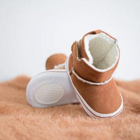 img 1 attached to Cozy & Stylish Winter Boots For Baby Girls - Plush, Warm & Soft Sole!