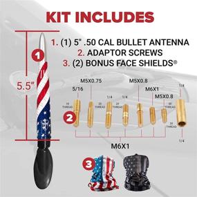 img 1 attached to Alpha Defense Bullet Antenna Pack - 1 Alpha Defense Bullet Antenna &Amp Exterior Accessories for Antenna Toppers
