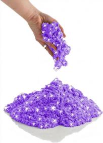 img 4 attached to 2 Pound Resealable Bag Of CoolSand Sparkling Purple Amethyst Moldable Indoor Play Sand - Perfect For Sensory Play And Exploration