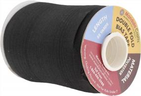 img 3 attached to Double Fold Bias Tape for Sewing, Seaming, Binding, Hemming, Piping, Quilting - Mandala Crafts, 1/2 Inch, 55 Yards Black