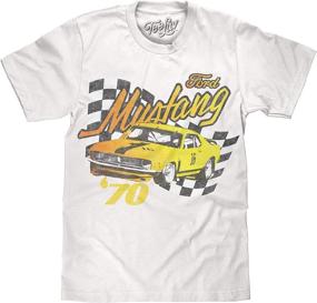 img 4 attached to 🚗 Tee Luv Men's Vintage Ford Mustang Car Shirt from the 1970s