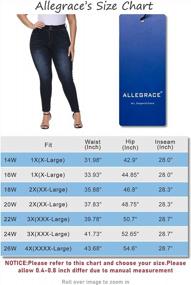 img 1 attached to ALLEGRACE Women'S High-Waisted Stretch Ripped Jeans - Plus Size Casual Distressed Skinny Jeans Capri Pants